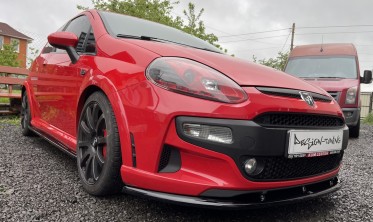 Тюнінговий дифузор під передній бампер Fiat Punto Evo Abarth фото