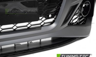 Тюнинг бампер передний Audi A4 B9 рестайл 2020-2024 в стиле RS4 фото