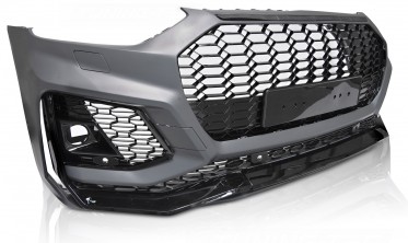 Тюнинговый передний бампер Audi Q5 2020-2024 в стиле RS фото