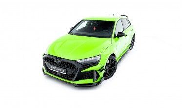 Тюнинг юбка на передний бампер Audi RS3 8Y Sedan, Sportback вар. 2 (обвес Макстон) фото