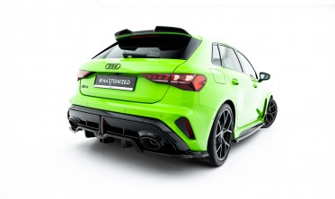 Тюнінговий 3D спойлер на кришку багажника Audi RS3 / S3 / A3 S-Line Sportback 8Y фото