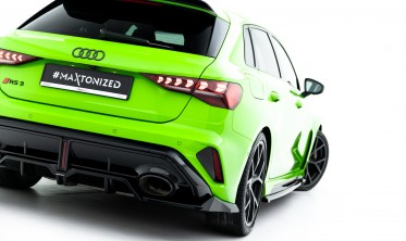 Дифузор на задній бампер Audi RS3 8Y Sportback рестайл вар. 1 (обвіс Maxton design) фото