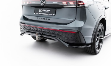 Тюнинг диффузор на задний бампер VW Tiguan Mk3 R-Line (Макстон) фото