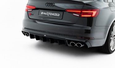 Тюнінг дифузор на задній бампер Audi S4 B9 2016-2019 фото
