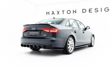 Боковые накладки (элероны) на задний бампер Audi A4 B8 FL под диф. AU-A4-B8F-RS1 фото