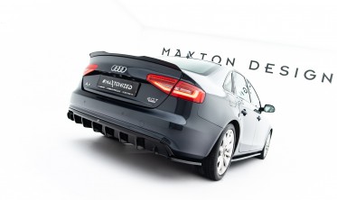 Боковые накладки (элероны) на задний бампер Audi A4 B8 FL под диф. AU-A4-B8F-RS1 фото