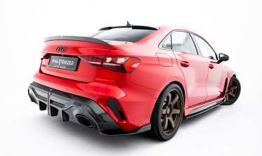 Карбоновый диффузор на задний бампер Audi RS3 8Y рестайл Sedan фото