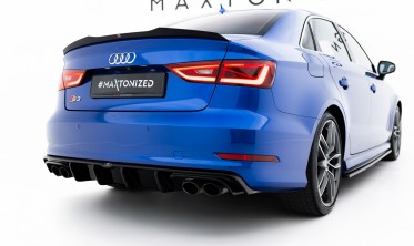Тюнинговая накладка заднего бампера Audi S3 Sedan 8V дорест. фото
