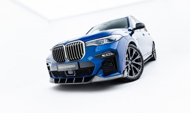 Тюнинг накладка на передний бампер BMW X7 G07 M-Pack 2018-2022 карбон фото
