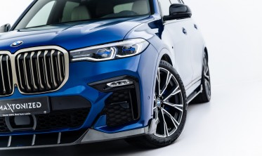 Тюнинг накладка на передний бампер BMW X7 G07 M-Pack 2018-2022 карбон фото