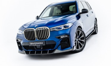 Тюнинг накладка на передний бампер BMW X7 G07 M-Pack 2018-2022 карбон фото