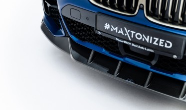 Тюнинг накладка на передний бампер BMW X7 G07 M-Pack 2018-2022 карбон фото