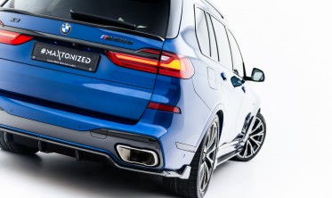 Карбон диффузор на задний бампер BMW X7 G07 M-Pack (версии с фаркопом) фото