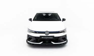 Тюнінг накладка (губа) на передній бампер VW Golf MK8 R рест. Maxton design вар. 1 фото