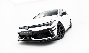 Тюнінг накладка (губа) на передній бампер VW Golf MK8 R рест. Maxton design вар. 1 фото