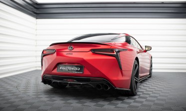 Центральный спойлер под задний бампер Lexus LC 500 фото