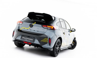 Тюнинг диффузор на задний бампер Opel Corsa F Mk6 рестайл фото