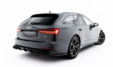 Дифузор заднього бампера Audi A6 Sedan / Avant C8 / C8 рест. із муляжами вихлопних труб фото