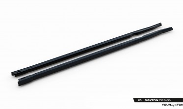 Нижние накладки (листвы) на боковые пороги BMW X1 U11 M-Pack, M35i (Maxton Design) фото