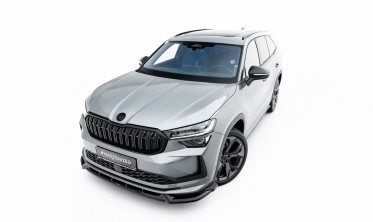 Тюнинг накладка (юбка) на передний бампер Skoda Kodiaq Mk2 Sportline вар. 1 фото