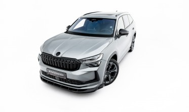 Тюнинг сплиттер на передний бампер Skoda Kodiaq Mk2 Sportline вар. 2 фото
