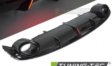 Задний тюнинг диффузор Audi A7 C7 2010-2014 S стиль с led стопом фото