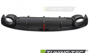 Задний тюнинг диффузор Audi A7 C7 2010-2014 S стиль с led стопом фото