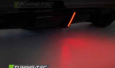 Задний тюнинг диффузор Audi A7 C7 2010-2014 S стиль с led стопом фото