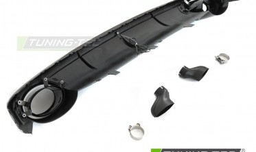 Задний тюнинг диффузор Audi A7 C7 2010-2014 S стиль с led стопом фото