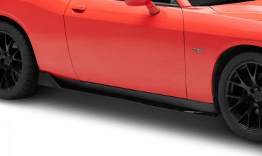Диффузоры порогов Dodge Challenger (2015-2021) v3 черный мат фото