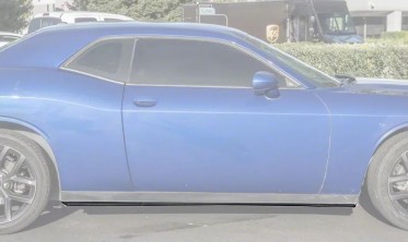 Дифузори порогів Dodge Challenger (2015-2021) v4 чорні матові фото