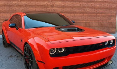 Дифузори порогів Dodge Challenger (2015-2021) v4 чорні матові фото