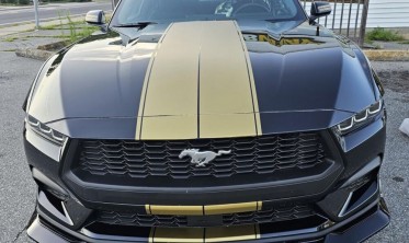 Дифузор переднього бампера Ford Mustang (2023-...) чорний глянц фото