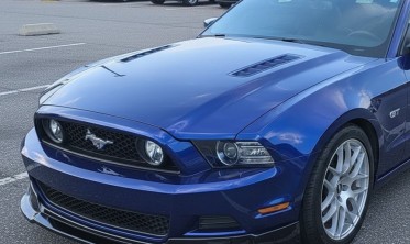 Диффузор переднего бампера Ford Mustang GT V6 (2013-2014) RTR Style черный глянец фото