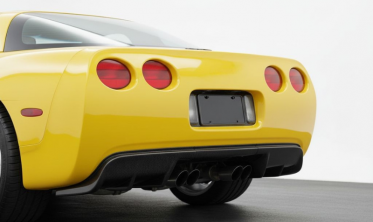 Диффузор заднего бампера Chevrolet Corvette C5 (1998-2004) черный матовый фото