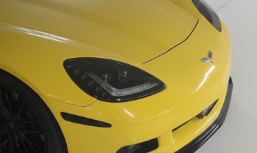 Тюнинговый диффузор переднего бампера Chevrolet Corvette (2005-2013) c6 черный глянец фото