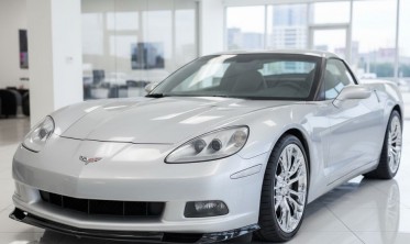 Тюнинговый диффузор переднего бампера Chevrolet Corvette (2005-2013) c6 черный глянец фото