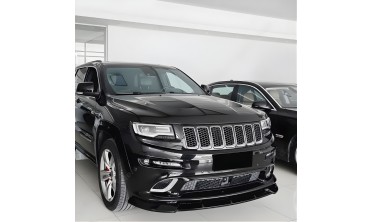 Тюнинговая накладка переднего бампера Jeep Grand Cherokee WK2 (2012-2016) черный глянец фото