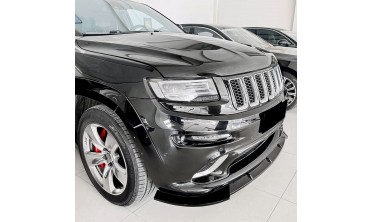 Тюнинговая накладка переднего бампера Jeep Grand Cherokee WK2 (2012-2016) черный глянец фото