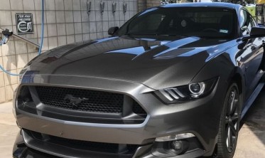 Диффузор переднего бампера Ford Mustang (2015-2017) черный глянец фото