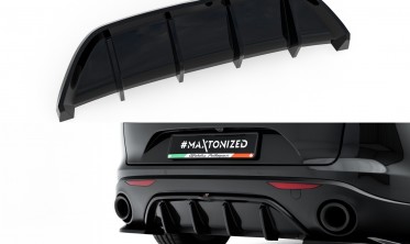 Центральний дифузор заднього бампера Alfa Romeo Stelvio фото