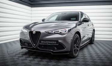 Тюнинговый диффузор переднего бампера Alfa Romeo Stelvio вер.1 фото