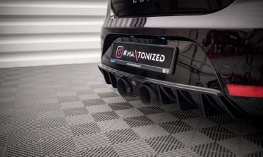 Тюнінговий дифузор заднього бампера Seat Leon 2 Cupra / FR рестайл фото
