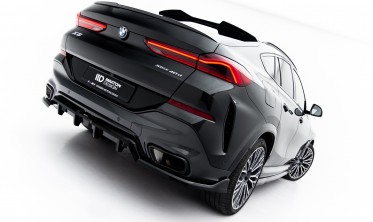 Задний тюнинг диффузор на бампер BMW X6 G06 LCI M-sport вар. 2 фото