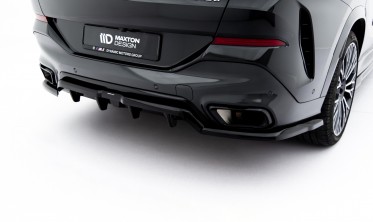 Тюнинговый диффузор на задний бампер BMW X6 G06 M-Pack послерестайл вар. 1 фото
