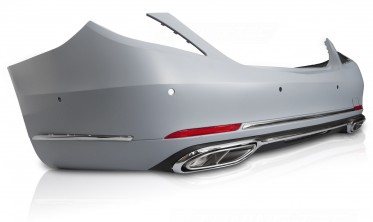 Задний тюнинг бампер Mercedes S W222 2018-2020 в стиле Maybach фото