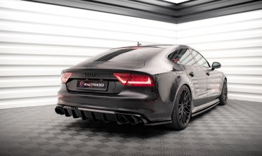 Боковые элероны заднего бампера Audi A7 S-Line / S7 C7 под диф. AU-A7-C7-SLINE-RS1G фото
