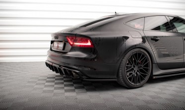 Боковые элероны заднего бампера Audi A7 S-Line / S7 C7 под диф. AU-A7-C7-SLINE-RS1G фото