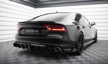 Комплект боковых накладок на задний бампер Audi A7 C7 S-Line (Street Pro) фото