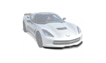Дифузор переднього бампера Chevrolet Corvette (2014-2019) чорний глянець фото